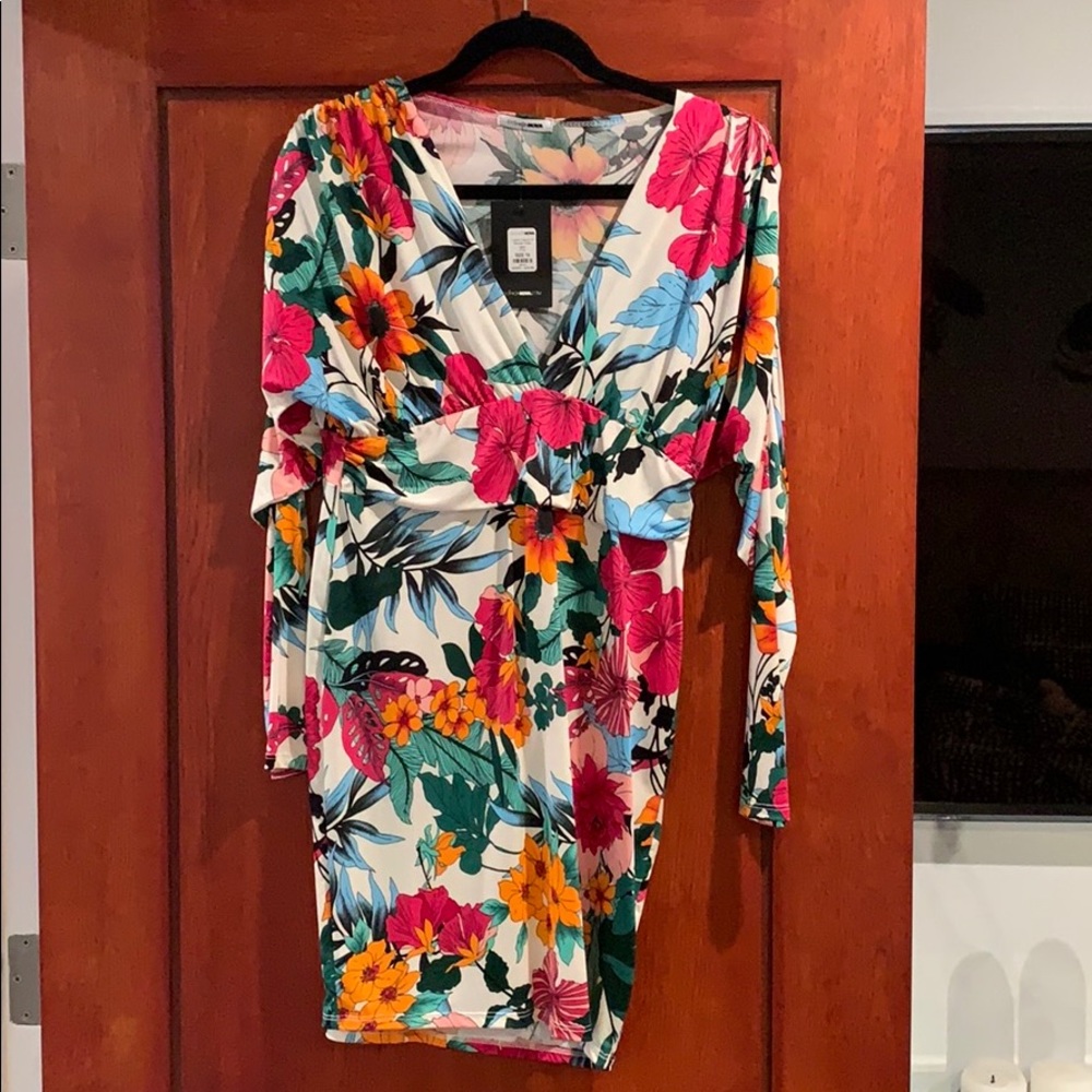Fashion Nova Tropical/Floral Print Dress NBW